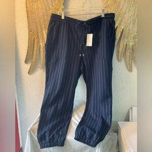 Nine West Joggers blue striped size XL
